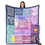 Lviliss Bestie Gifts for Women, Bestie Blanket, for Women, Friendship Blanket for Best Friends Women, Birthday Gift for Bestie, BFF, Best Friend Throw Blanket for Bed Couch 50"x60"