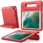 JETech Kids Case for iPad 9.7 Inch (6th/5th Generation, 2018/2017), iPad Air 2/1 9.7 (2nd/1st Gen, 2014/2013) and iPad Pro 9.7 2016, Shockproof Lightweight Tablet Cover with Handle Stand (Red)