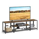 VASAGLE TV Stand for TVs up to 75 Inches, 3-Tier Entertainment Center, TV Console, Rustic ULTV098B01