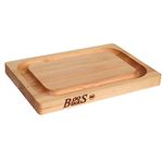 John Boos Block 209 Chop-N-Slice 8 x 12 Inch Northern Maple Hard Wood Reversible Kitchen Cutting Board with Deep Juice Groove