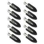 XCZYN Hairpin 10 Pcs No Crease Hair Clips No Bend Hair Pins Curl Clip Makeup Application Hair Pin for Girl Woman Hairdressing Bangs Fringe Hair Styling (Black)