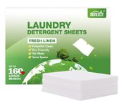 HOMEXCEL Laundry Detergent Sheets Fresh Scent Eco-Friendly, (160 Loads) 80 Washer Sheets, Plastic-Free Laundry Soap Sheets, Hypoallergenic Liquid Less Clear Strips for Travel, Home Clothes Washing