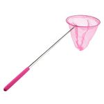 CALANDIS® Kids Pond Fishing Net Extend Telescopic Butterfly Insect Bug Catcher Pink | 1 Piece Kids Fishing Net