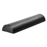 Yes4All High Density Half Round Foam Roller Support Pain Relieved, Physical Therapy, Back, Leg and Muscle Restoration (Black 24in)