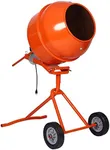 BouPower Electric Cement Mixer, 5.0 Cubic Ft Portable Concrete Mixer with Wheel,Cement Mixing Tools for Cement,Mortar,Seeds,Stucco,ETL