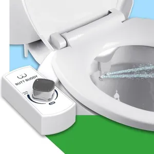 BUTT BUDDY Duo - Bidet Toilet Seat Attachment & Fresh Water Sprayer (Easy to Install | Non-Electric | Dual-Nozzle Cleaning | Gentle Wash | Healthy, Sanitary Bathroom)