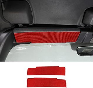 Car Front Sun Visor Makeup Mirror Panel Decoration Trim Cover Sticker for Mazda MX-5 RF Miata 2009-2014 (Red)