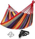 SONGMICS 210 x 150 cm Cotton Hammock Portable for Outdoor Camping Garden Sleeping Load 300 kg GDC210