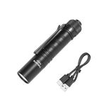 ThruNite Saber 659 Lumens Small EDC Flashlight AA Rechargeable, High Performance SST20 LED Mini Pocket Flashlight with Clip