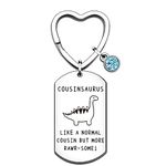 QMVMV Funny Cousinsaurus Gifts Cousin Keyring from Cousin Christmas Birthday Thanksgiving Gifts for Cousin