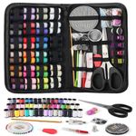 Sewing Kit, 172 pcs Sewing Supplies Accessories including 48 Spools of Thread, Sewing Needles, Scissors, Thimble, Tape Measure etc, for Adults Girls Home DIY Travel Emergencies Clothing Fixes