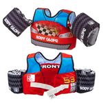 Body Glove 13226H Kids Paddle Pals Motion Learn to Swim Life Vest for Children 30-50 lbs. (Race Car Edition)