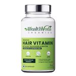 HEALTH VEDA ORGANICS PRIVATE LIMITED Advance Hair Vitamin with DHT Blocker & Biotin | For Better Hair Growth & Hair Fall Control | Stimulates Hair follicles | For Men & Women - 60 Veg Capsules