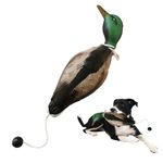 Duck Dog Toy, Dog Dummy EVA Realistic Waterproof Bite Resistant Anti-Chewing Dog Training Dummy with Throwing Toggle Lightweight Dog Training Fake Duck for Puppies Dogs