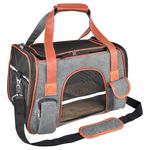 Scizor Most Airline Approved Cat Carriers with Mat Reflective Strip 5-Sided Breathable Mesh Dog Carriers Soft-Sided Pet Travel Carrier for PuppiesKittens 5-Sided Breathable Mesh(SC-01)