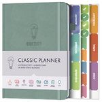 Daily Planner & appointment diary - Gratitude journal, wellness journal & 2024 Undated weekly planners and organisers - Desk journals for women & men - LUX Productivity Classic (SLATE BLUE)