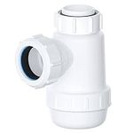 SPARES2GO Waste Bottle Trap 38mm Shallow Bathroom Kitchen Sink Basin Bidet Urinal Seal (32mm 1.25")