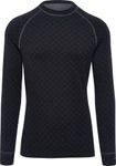 Thermowave Xtreme Merino Wool Base Layer Mens, Thermal Shirts for Men, Black / Dark Grey Melange, 3X-Large