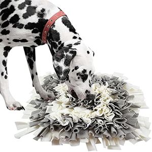 IEUUMLER Snuffle Mat para Perros Estera de alimentación Estera de Entrenamiento Manta para la Nariz Juguete de Juego IE075 (45x45cm, Grey & White)