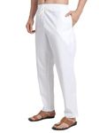 DasteKarigar White Cotton Men's Pyjama, Cotton pyjama for men, lower type pajama for men, white pajama bottom (32 (2XS))