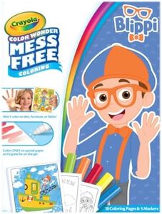 Crayola Blippi, Color Wonder Mess Free Coloring Pages & Markers, Blippi Toys Alternative, Kids, Age 3, 4, 5, 6