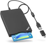 USB Floppy Drive, Tendak 3.5" USB 2.0 Floppy Disk Drive Portable External 1.44MB 720BKB FDD Floppy Diskette Drive for PC Windows 7 8 Windows XP Vista Mac (Black)