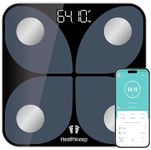 Scale for Body Weight, Healthkeep Digital Bathroom Scales with High Precision Sensors, Bluetooth Weighing Scale Analyzer with Smart APP Compatible with iOS Android, Max 400lb/180kg