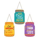 Artvibes Good Food Good Life Quotes Wall Hanger for Home Decor | Gifts | Wall Art | Decoration Wooden Hanging Items | Kitchen Wood Design | Quotes Decor Items | Decorative Artworks (WH_8909NN)