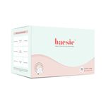 BAESIC Heavy Flow Period Pads (30 Pads, X Large) | 100% Organic Natural Cotton, Hypoallergenic, & Super Absorbent, Chemical & Bleach Free, Certified Irritant and Rash Free (For Medium to Heavy Flow)