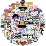 Reading Motivational Stickers, I Love Reading Decals Stickers for Water Bottle Skateboard Guitar Notebook Phone Laptop for Teens, Love Reading Book Positive Theme Stickers - Reading 50 PCS