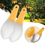 Multi-Purpose Slicer Scooping Spoon, Mango Splitter, Mango Prep Tool, Mango Slicer Cutting Tool, Kiwi Cutter Slicer, Dragon Fruit Prep Tool, Mango Diced Fruit Peeling Separator (2pcs)