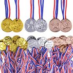 Swpeet 1st 2nd 3rd Plastic Award Medals for Competitions, Party (Award Medals - 45PCS)