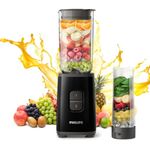 Philips HR2602/90 Mini Blender Mixer Grinder | Smoothie Maker | 350W Power | 2-Jar Capacity | With Variable Speed Control | Perfect for Smoothies, Mixing & More