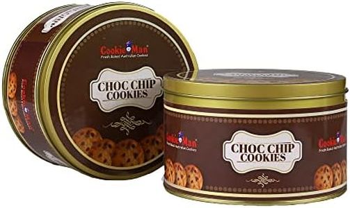 CookieMan Choco Chip Cookies, 300g Gift Tin Box | Premium Eggless, Crunchy & Bakery Fresh | 100% Vegetarian | Perfect Chococlate Bis for Gifting & Snacking Anytime