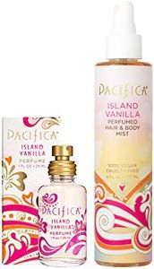 Pacifica Beauty Island Vanilla Spray Perfume and Hair & Body Mist Set, Fragrances, Body Fragrance, Perfume Spray, Gourmand, Clean Perfume, Paraben Free, Vegan, 1 fl oz and 6 fl oz (Set of 2)