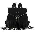 EVEOUT Women's Fashion Backpacks with Tassel Oxford-cloth Casual Fringe Daypacks