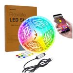 LED Strip Lights 15.2ft for 70,75,80 inch TV 4/Four Sides,WENICE USB LED TV Backlight Kit with Remote - 16 Color 5050 LEDs Bias Lighting for HDTV(4 pcs)