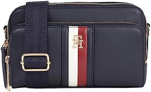 Tommy Hilfiger Borsa a Tracolla Donna Iconic Camera Bag Media, Multicolore (Global Stripes), Taglia Unica