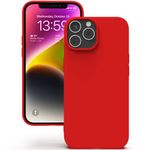 YATWIN Silicone Back Case for iPhone 13 Pro Max, Soft-Touch Phone Back Cover for Apple iPhone 13 Pro Max - Red