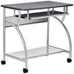 Mayline Group Mobile Workstation, Wood, Metallic Gray Paint/Anthracite Thermofoil, Anthricite