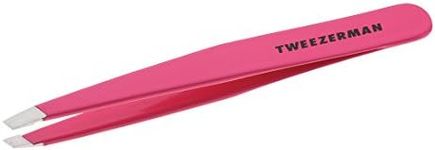 tweezerman Stainless Steel Slant Pink Tweezer, 1-Count