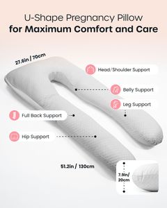 Nuliie U-Shaped Pregnancy Pillow – Purple Maternity Support Cushion