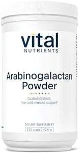 Vital Nutrients Arabinogalactan Powder | Vegan Prebiotic Fiber Supplement for GI Health, Liver, and Immune Support* | Gluten, Dairy, Soy Free | Non-GMO | 300g