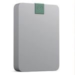 Seagate Ultra Touch HDD, 5 TB, External HDD, Pebble Grey, Post-Consumer Recycled material, USB-C compatibility with PC, Mac & Chromebook, Dropbox and Mylio included, 2yr Rescue Services (STMA5000400)