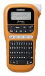 Brother PT-E110 Label Maker, P-Touch Electrician Label Printer, Handheld, QWERTY Keyboard, Up to 12mm Labels, Includes 12mm Black on White Tape Cassette
