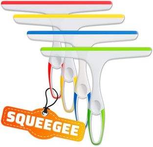 Window Cleaning Shower Glass Squeegee - 9.5Inch Small Squeegee for Shower Glass Door for Car Windshield Cleaner Tool Shower Door Window Cleaner - Mirror Cleaner Shower Squeegee for Tile with Good Grip
