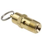 YINETTECH 1/4" BSP Brass Air Compressor Pressure Switch Safety Relief Valve 145PSI 10BAR