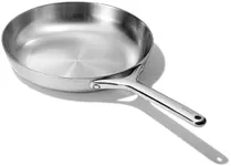 Caraway Stainless Steel Fry Pan (2.7 qt, 10.5") - 5-Ply Stainless Steel Pan - Oven Safe & Stovetop Agnostic - Non Toxic, PTFE & PFOA Free