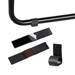 kwmobile Felt Furniture Pad Straps (4 Pack) - Strap On Pads for Cantilever Chairs, Bar Stools, Rocking Chair Leg Rockers - Black