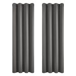 Deconovo Door Curtains Thermal Insulated Blackout Curtains Eyelet Curtains for Living Room 52"x 84" Dark Grey 1 PAIR